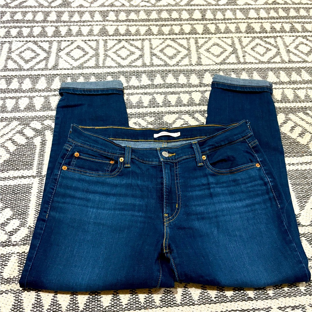 LEVIS STRETCH DENIM BOYFRIEND JEANS - Picture 1 of 3